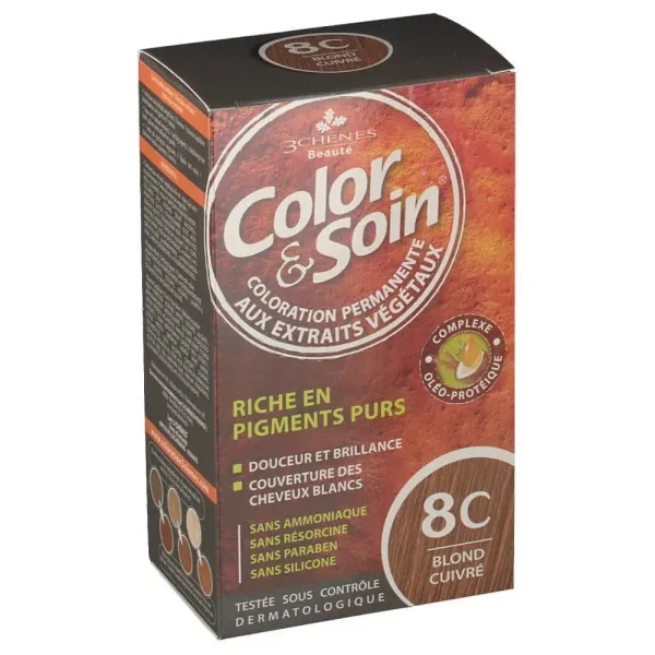 3 CHENES COLOR & SOIN COLORATION BLOND CUIVRE 8C