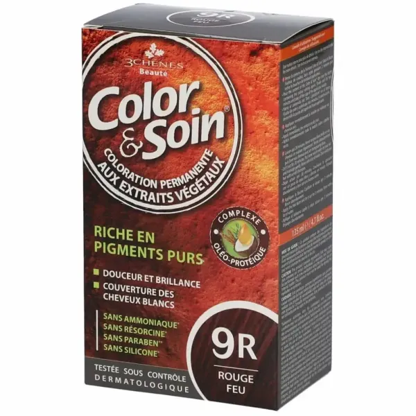 3 CHENES COLOR & SOIN COLORATION ROUGE FEU 9R