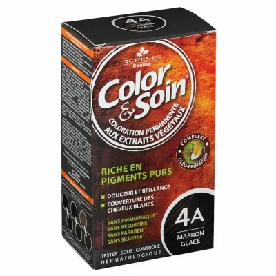 3 CHENES COLOR & SOIN COLORATION MARRON GLACE 4A