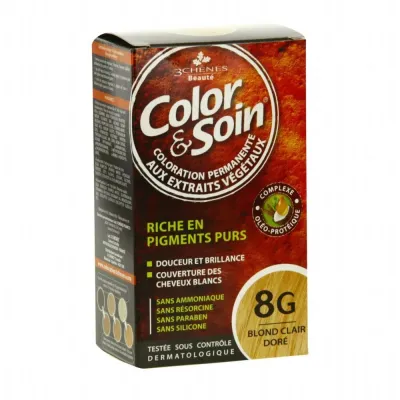 3 CHENES COLOR & SOIN COLORATION BLOND CLAIR DORE ClAIR 8G