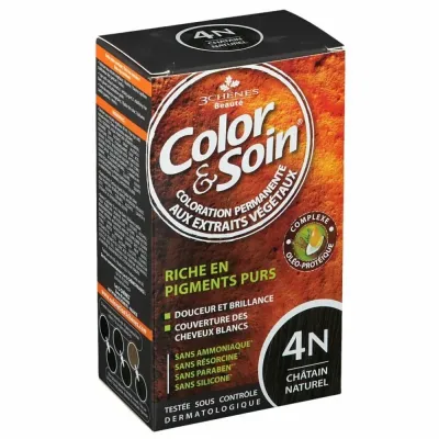 3 CHENES COLOR & SOIN COLORATION CHATAIN NATUREL 4N