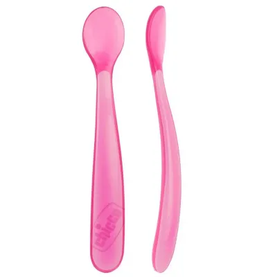 CHICCO 2 CUILLERE SILICONE 6M+