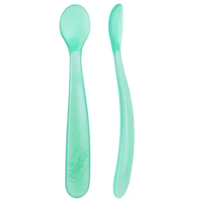 CHICCO 2 CUILLERE SILICONE 6M+