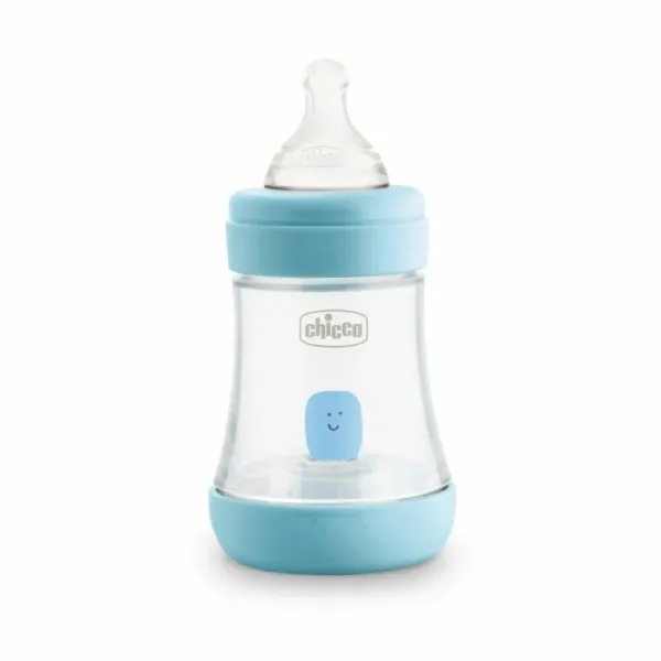 CHICCO BOTTLE PERFECT 5 BLUE SILICONE 0M+150ML