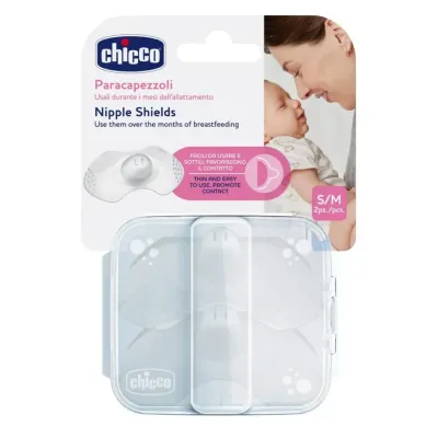 CHICCO 2 BOUTS DE SEINS EN SILICONE S/M