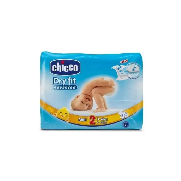 CHICCO DRY FIT COUCHE MINI 3-6KG 25 PIECES