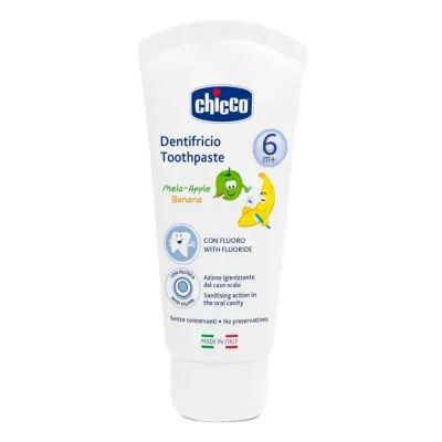 CHICCO DENTIFRICE SAVEUR POMME ET BANANE 6 MOIS+ 50ML