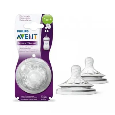 AVENT TETINE NATURAL 2 PIECES 1M+ REF SCF042/27