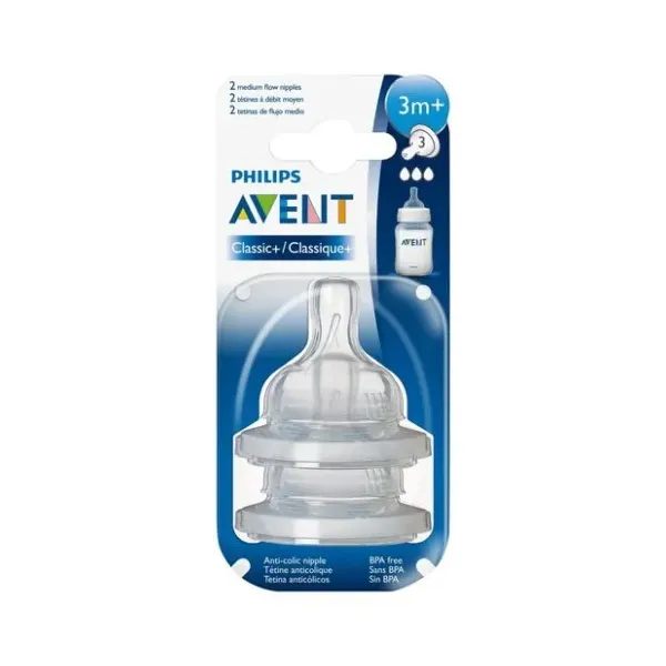 AVENT 2 TETINES 3M+ SCF633/27