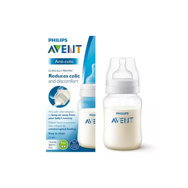 AVENT BIBERON ANTI COLIQUE 1M+ 260ML