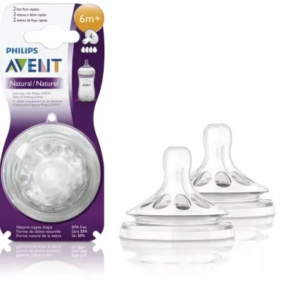 AVENT TETINES NATURAL 6M+ SCF044/27