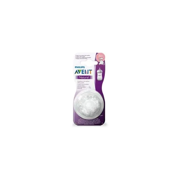 AVENT 2 TETINES NATURAL 3M+ SCF045/27