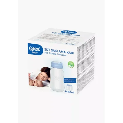 WEE BABY MILK STORAGE BOTTLE 4*150ML