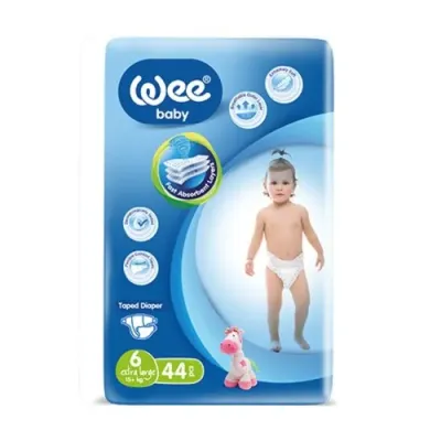 WEE BABY COUCHE TAILLE 6 EXTRA LARGE +15KG 44 PIECES