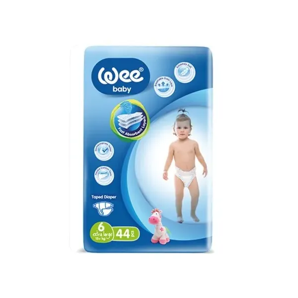 WEE BABY COUCHE TAILLE 6 EXTRA LARGE +15KG 44 PIECES