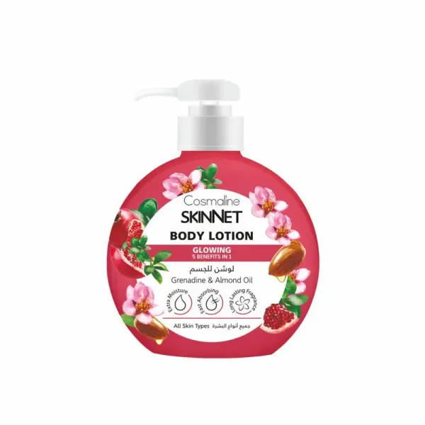 COSMALINE SKINNET LAIT CORPS GRENADINE ECLATANTE ET HUILE D'AMANDE 400ML