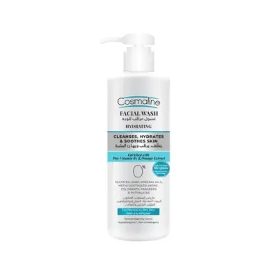 COSMALINE GEL NETTOYANT VISAGE HYDRATANT POUR PEAUX NORMALES A SECHES 250ML