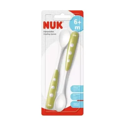 NUK 2 CUILLERES EN SILICONE 6M+