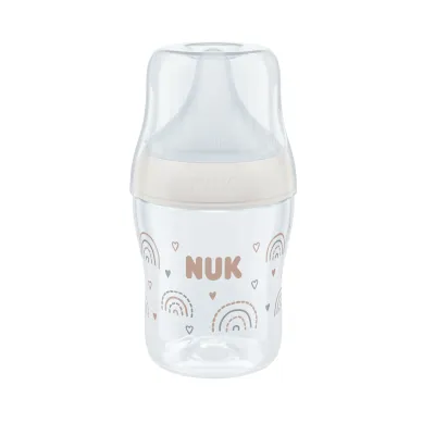NUK BIBERON PERFECT MATCH EN VERRE  AVEC TÉTINE EN SILICONE SOUPLE 120ML