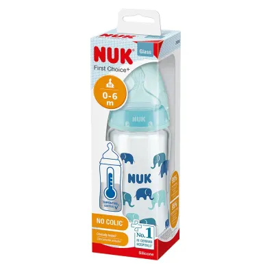 NUK BIBERON EN VERRE FIRST CHOICE 0-6 MOIS 240ML