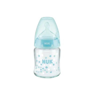 NUK BIBERON EN VERRE LARGE FIRST CHOICE 0-6M 120 ML