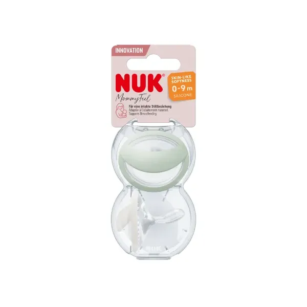 NUK 2 SUCETTES EN SILICONE MOMMYFEEL 0-9M AVEC BOITE