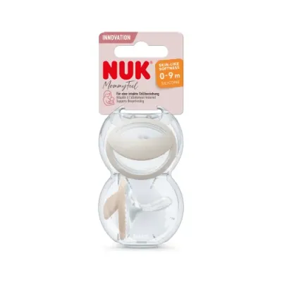 NUK 2 SUCETTES EN SILICONE MOMMYFEEL 0-9M AVEC BOITE