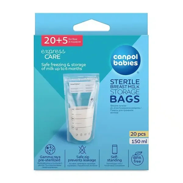 CANPOL BABIES SAC CONGELATION 150ML 20 pièces + 5 gratuits