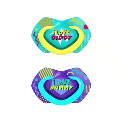 CANPOL BABIES SUCETTE UNIVERSELLE 6-18M NEON LOVE 22/653