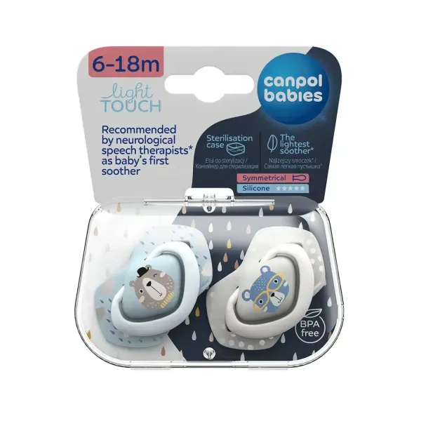 CANPOL BABIES 2 SUCETTES UNIVERSELLES 6-18M BONJOUR PARIS 22/648