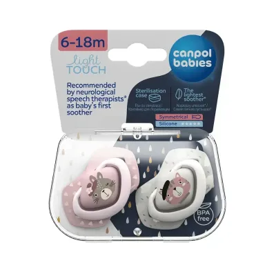 CANPOL BABIES 2 SUCETTES UNIVERSELLES 6-18M BONJOUR PARIS 22/648