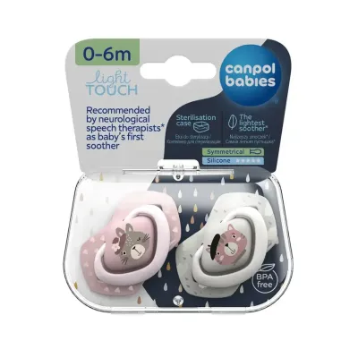 CANPOL BABIES 2 SUCETTES UNIVERSELLES 0-6M BONJOUR PARIS 22/647