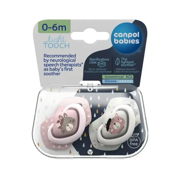 CANPOL BABIES 2 SUCETTES UNIVERSELLES 0-6M BONJOUR PARIS 22/647