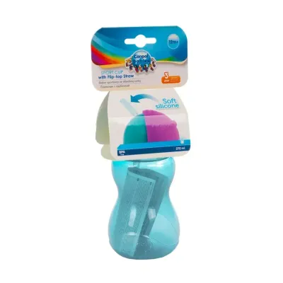 CANPOL BABIES TASSE SPORT AVEC PAILLE RETRACTABLE 12M+ 270ML 56/109