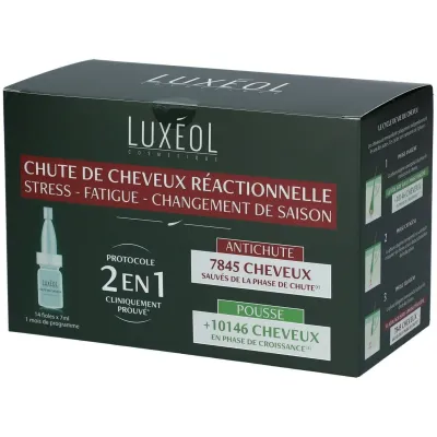 LUXEOL CHUTE DE CHEVEUX REACTIONNELLE 2EN1 14*7ML
