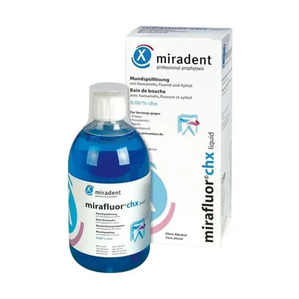 MIRADENT BAIN DE BOUCHE MIRAFLUOR CHX 500ML