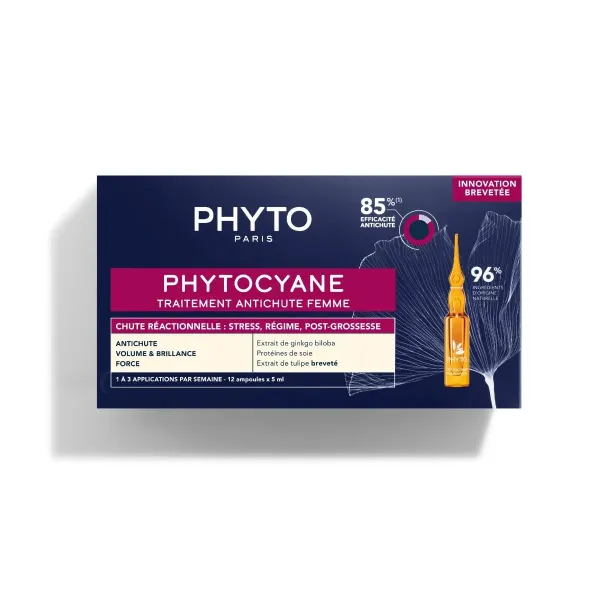 PHYTOCYANE TRAITEMENT ANTI-CHUTE REACTIONNELLE FEMME 12*5ML