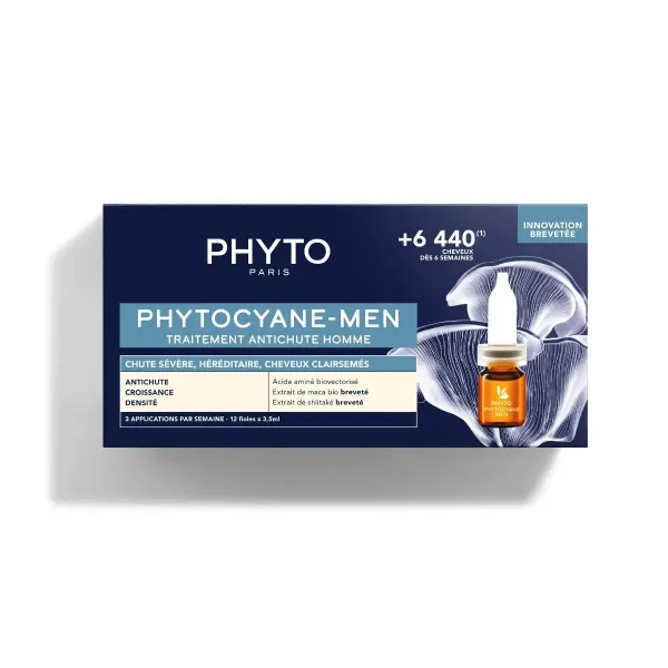 PHYTOCYANE MEN TRAITEMENT ANTI-CHUTE HOMME 12*3.5ML