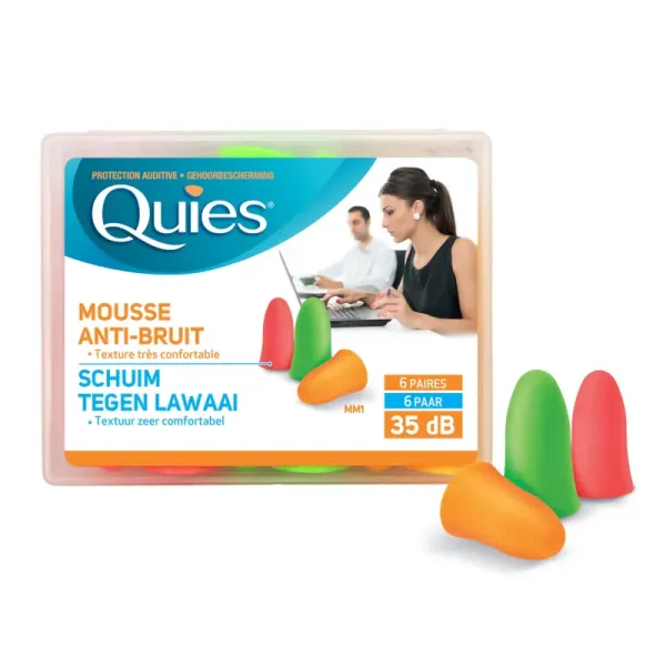 QUIES MOUSSE BOITE DE 6 FLUO