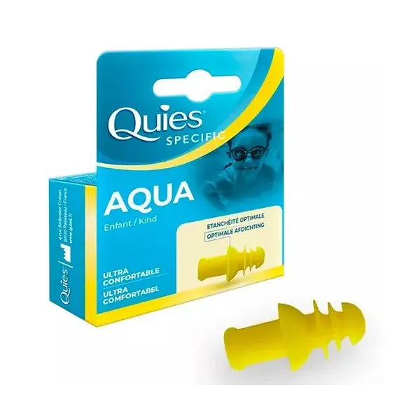QUIES SPECIFIC AQUA ENFANT [1 PAIRE REUTILISABLE]