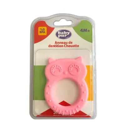 BABY PUR ANNEAU DENTITION CHOUETTE 4M+
