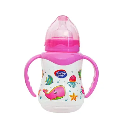 BABY PUR BIBERON COL LARGE AVEC ANSES 250ML