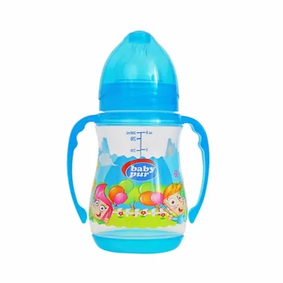 BABY PUR BIBERON PP PASTEL LARGE COUVERCLE AVEC ANSES 250ML