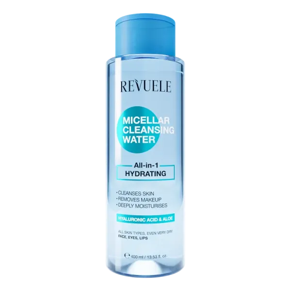 REVUELE EAU MICELLAIRE DEMAQUILLANTE TOUT EN 1 HYDRATANTE 400ML