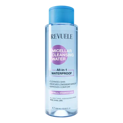 REVUELE EAU MICELLAIRE DEMAQUILLANTE TOUT EN 1 WATERPROOF 400ML