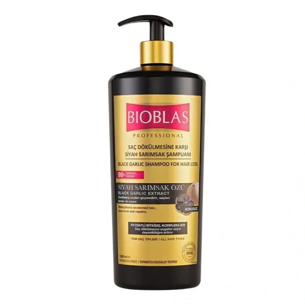 BIOBLAS SHAMPOOING A L'AIL NOIR 1 L