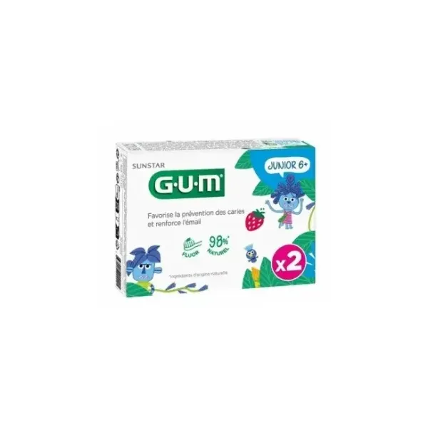 GUM DENTIFRICE DUO JUNIOR 6+ 2*50ML