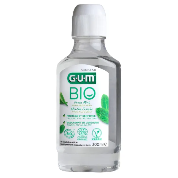 GUM BIO BAIN DE BOUCHE MENTHE FRAICHE AVEC ALOE VERA 300ML