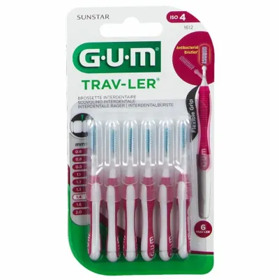 GUM BROSSETTES TRAVELER FINE CYLINDRIQUE B/4 (1612)
