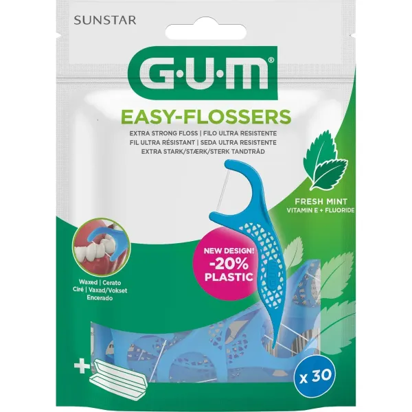 GUM EASY FLOSSERS PORTE FIL DENTAIRE 30PCS (890)